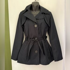 Ellen Tracy Black Trench Coat